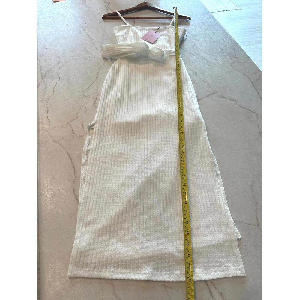 NWT Hello Molly Ways I Loved You Knit Midi Dress White Ribbed Women’s size 4 - Picture 10 of 15